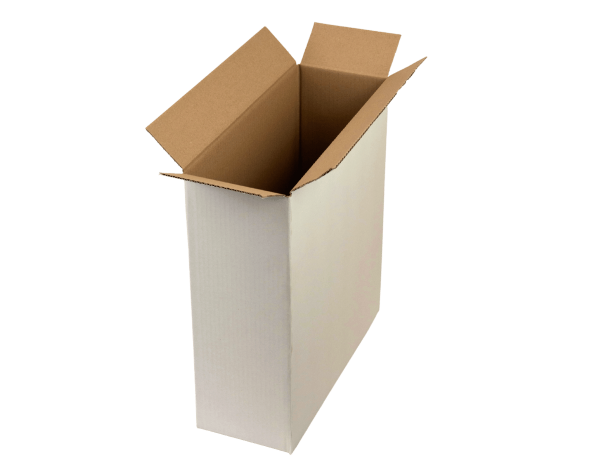380x143x400mm Einwellige Wellpappkartons Weiß