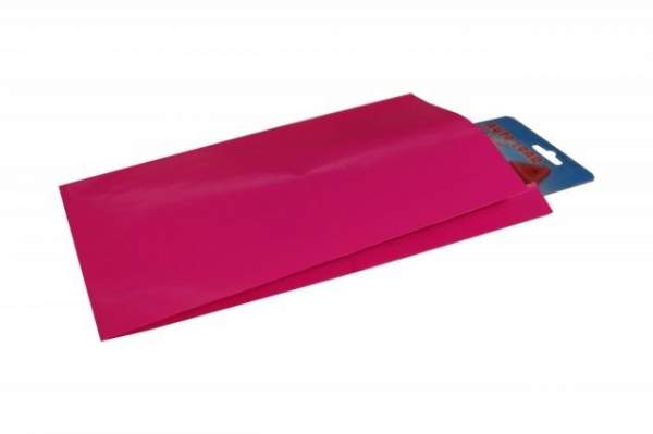 Faltenbeutel 16x5x27cm Pink glänzend