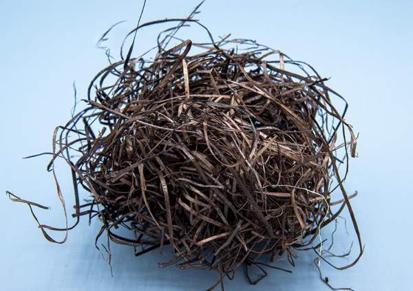nachhaltige Holzwolle Polstermaterial Braun